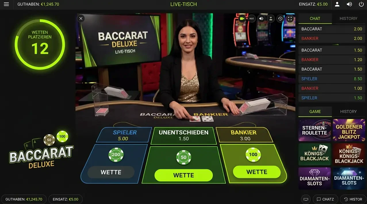Live Casino im Davinci